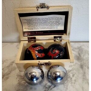 HEALTH STRESS RELIEF THERAPY  Chinese Dragon Baoding Musical Chime  Balls